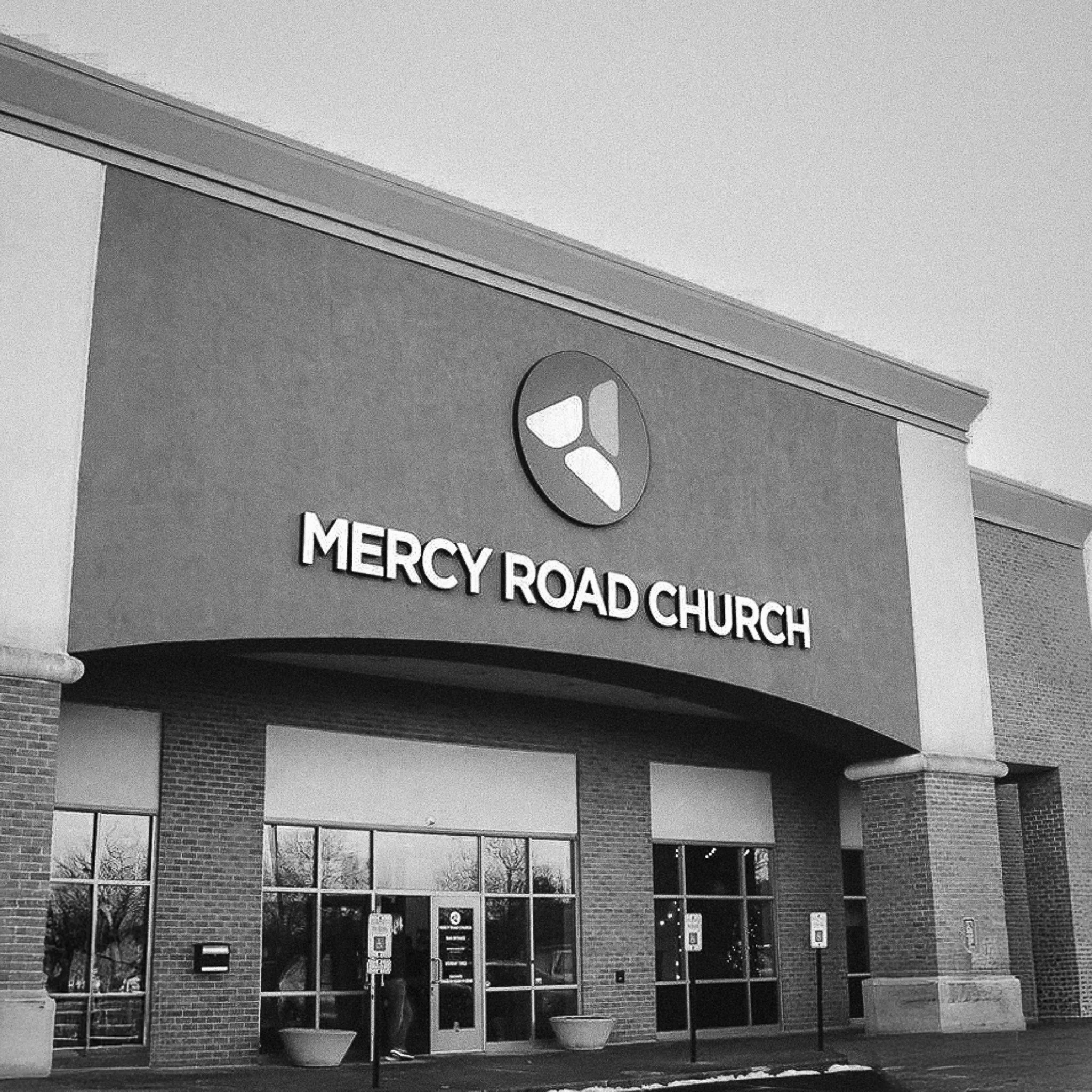 Exterior entrance of Mercy Road Church Carmel